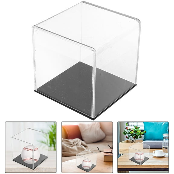 RENACLIPY Clear Acrylic Baseball Display Case Box for Storage and , and Decorative Baseball Holder