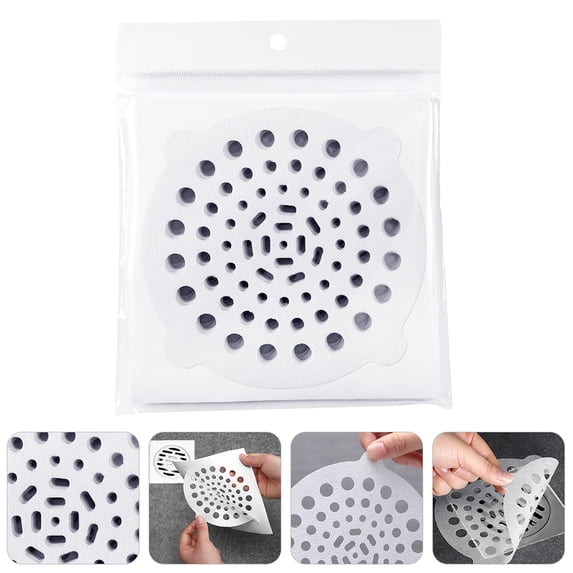 Worgeous Disposable Hair Catcher for Bathroom Floor Drains Made of Non-Woven Fabric White 20 Pieces
