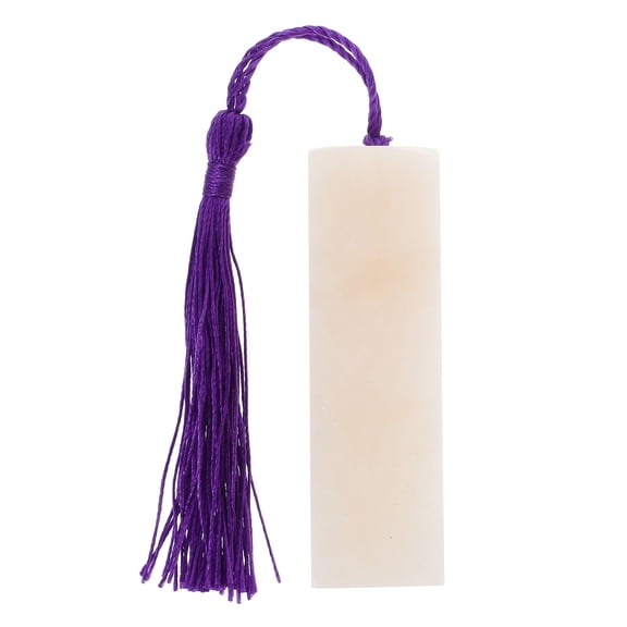Beige Stone Stamp with Tassel for DIY Use Ideal for Beginners to Engrave Names 1 Piece