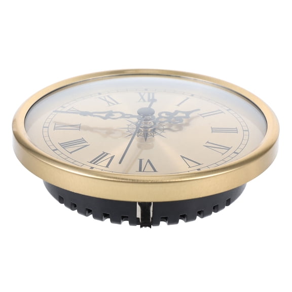COSMOBETTY Silent Quartz Wall Clock Mechanism Insert with Metal Golden Finish, 1 Set Ideal for Office and Home Use