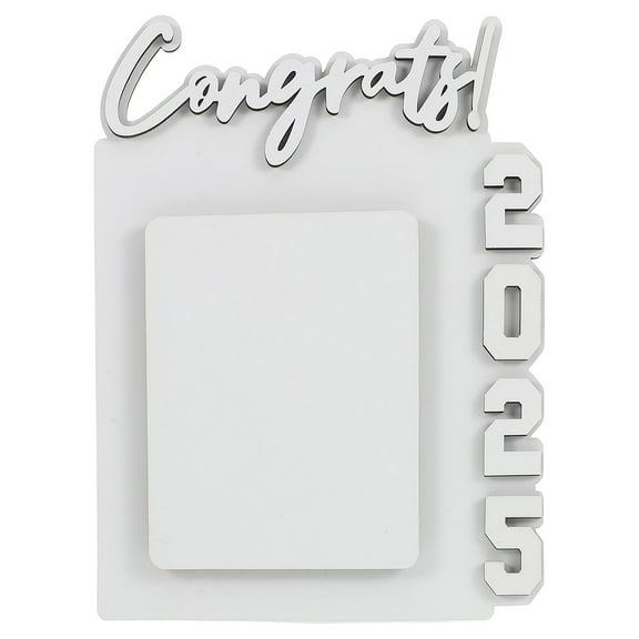 WHAMVOX White Sublimation Photo Frame for Graduation 2025 with Stable Desktop Stand, Blank Design for Custom Printing