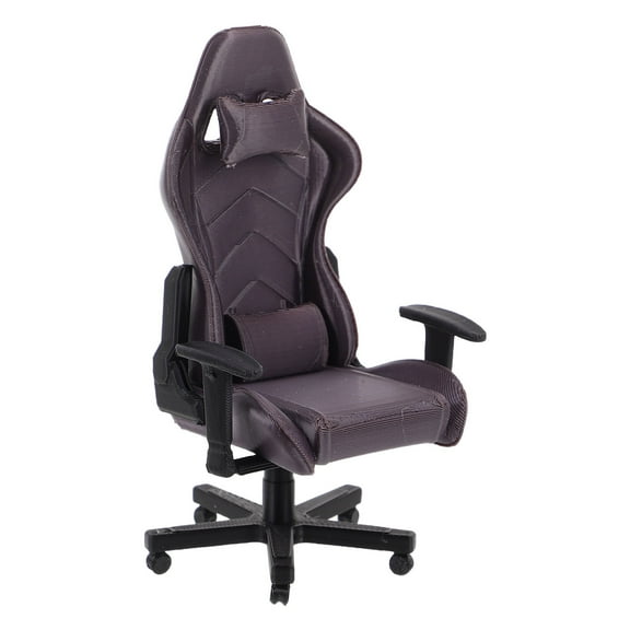 Worgeous Dollhouse Miniature Gaming Chair Model Tiny Furniture Doll House Miniature Computer Chair For Office Decor Collector Gamer