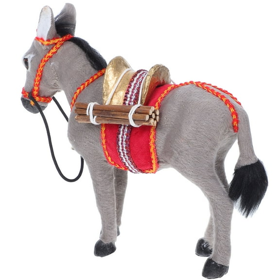 Worgeous Donkey Figurine Miniature Donkey Toy Plastic Animal Figurine Party Favors Simulation Animal Model Realistic Donkey Figure Cake Topper