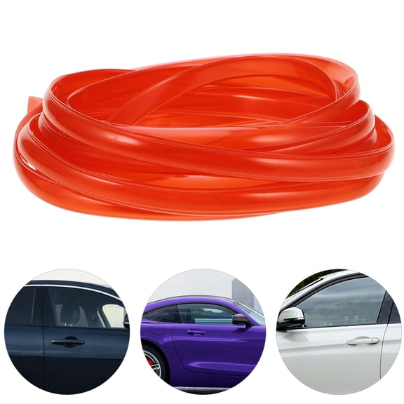 Worgeous Car Door Edge Trim Guard Red PVC Driving Comfort 1Pcs 118.1In