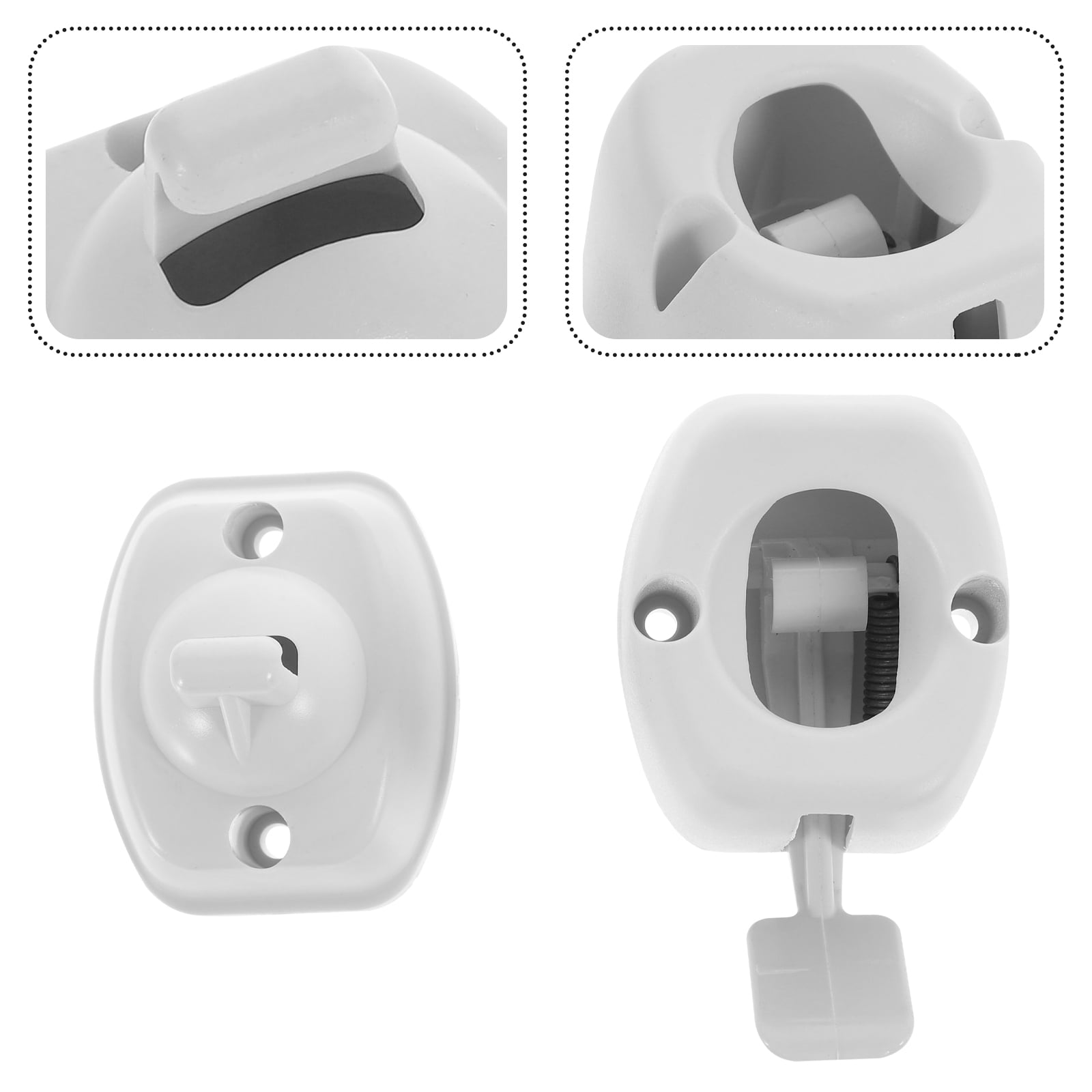 Door Holder Rv 3.5 Inch White Trailer Door Catch / Holder - Keeps