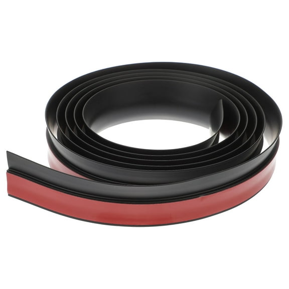 FONDOTIN Pvc Floor Edging Strip Floor Edging Trim Black 1Set 39.4x1.2x0.2in