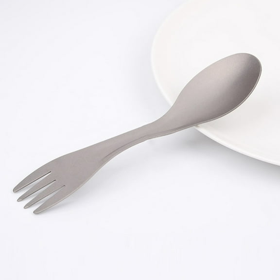 SWETRACE Camping Picnic Cutlery Titanium Spork Silver 1Pc Lightweight Fork Spoon