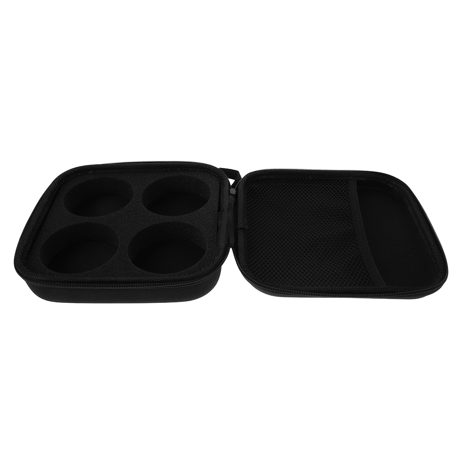WHAMVOX Portable Jack Pad Storage Bag for Camping Black EVA Non-woven Fabrics 4-Compartment Automotive Lift