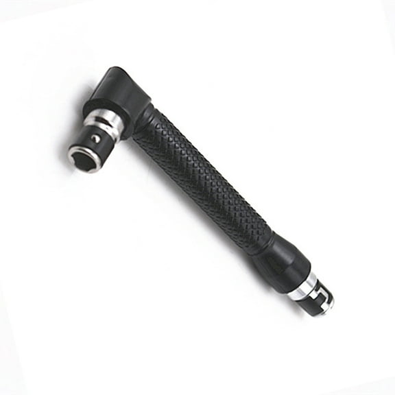 Worgeous Double-headed L-shaped Socket Wrench Extension Handle Screwdriver 1/4'' 90 Degree Right Angle Screwdriver Adapter