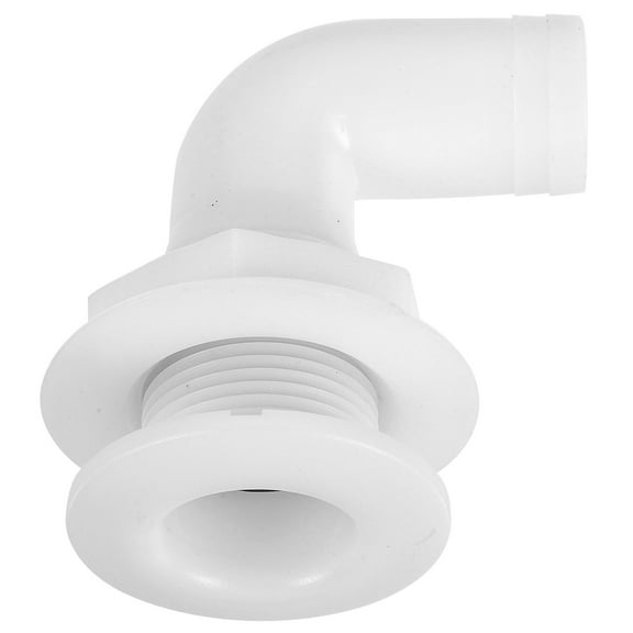 Masteelf White Plastic Boat Scupper Fitting for Smooth Drainage with 90 Angle Design and Easy Installation