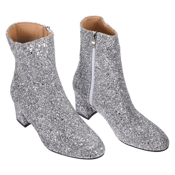 Worgeous Drill Bit Sleeve Autumn Winter Sequin Ankle Boots Miss Woman