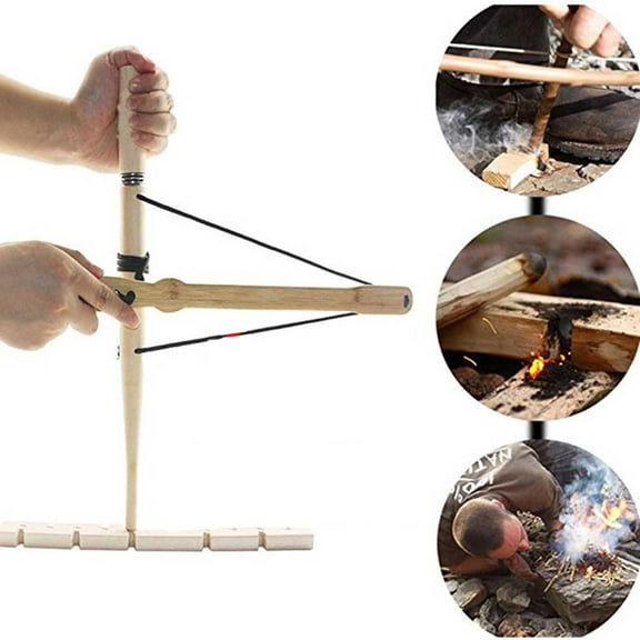 Raindrops Drill Fire Bamboo For Hiking 1 Set 16.7x3.1x2in
