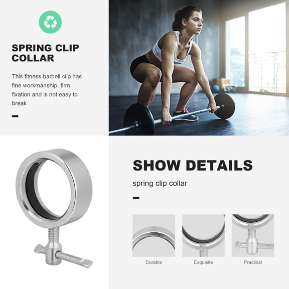 RENACLIPY Alloy Barbell Spring Clips Weight Bar Clamps Fast Secure Fitness Gym Equipment Accessories