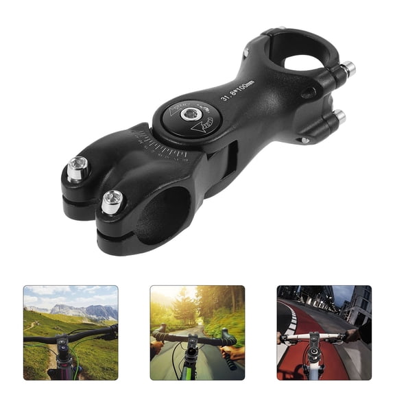Worgeous Durable Aluminum Alloy Mountain Bike Handlebar Stem for Road Bikes with Lightweight Design Black