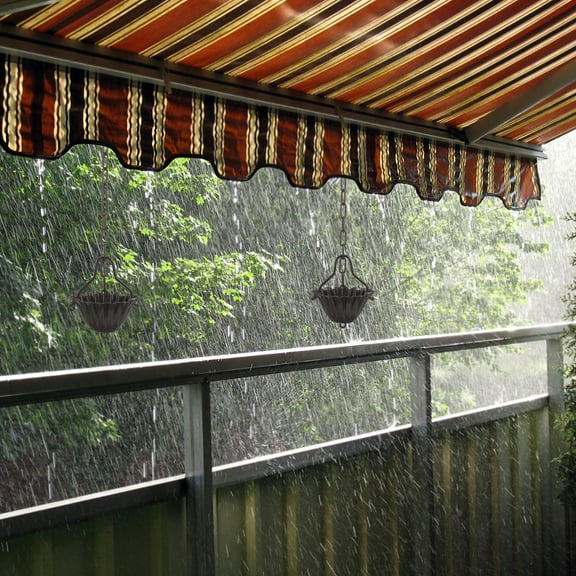 Worgeous Durable Aluminum Alloy Rain Chain for Decor Coffee Color Elegant Home and Garden Use 6.5FT