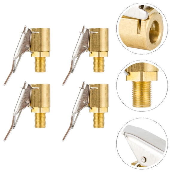 CIMAXIC Tire Valve Thread Brass 4Pcs 1.1In