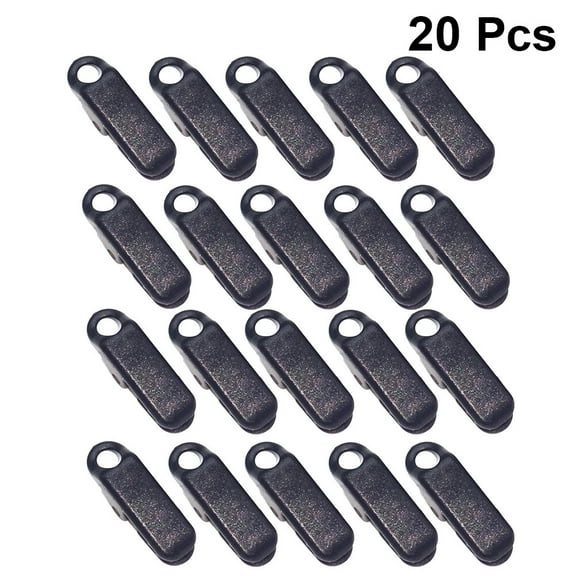 Worgeous Durable Camping Clamps with Alligator Mouth Design for Tightening Tent Black PC Material 20 Pieces