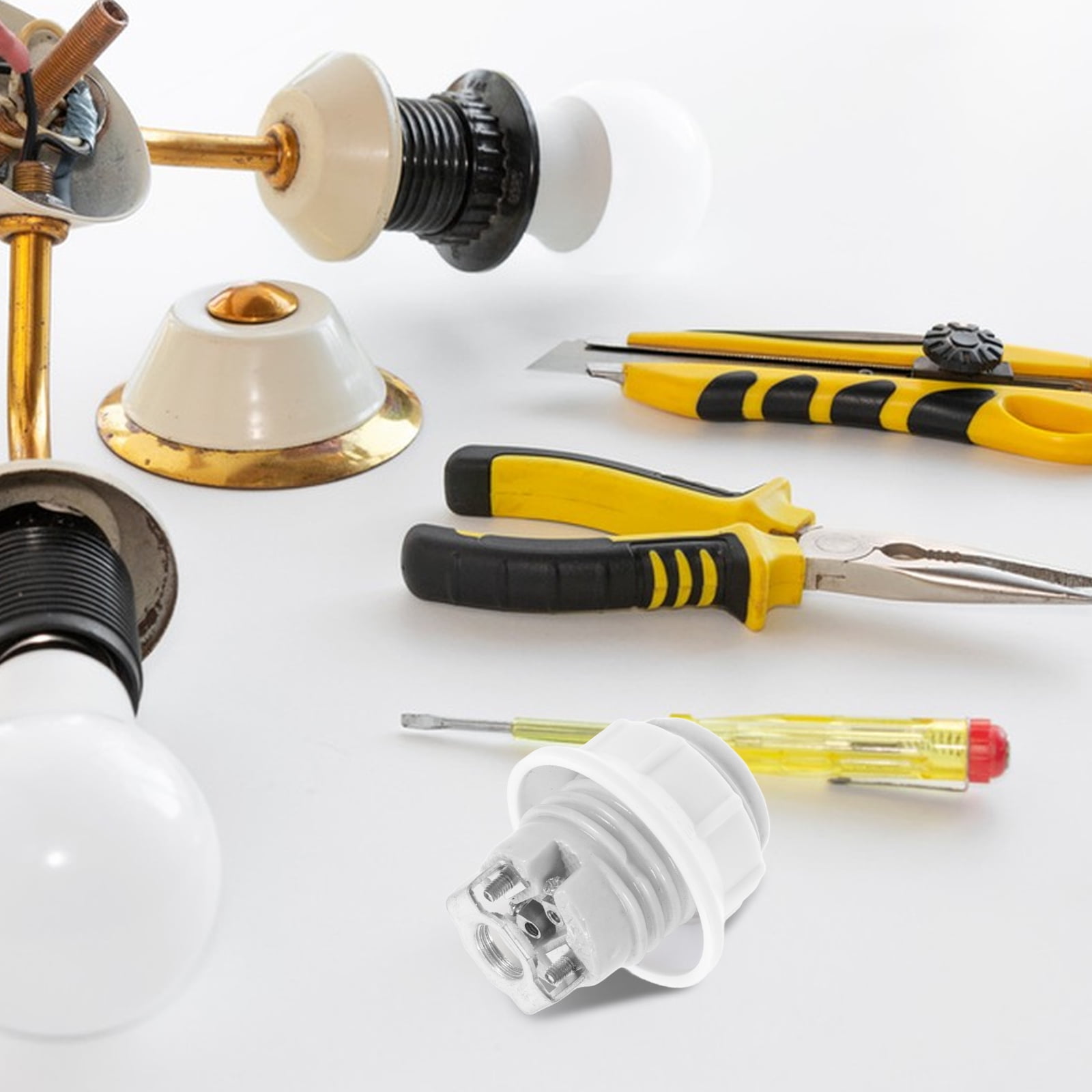 Worgeous E14 Ceramic Light Bulb Socket Versatile Lamp Socket For Indoor ...