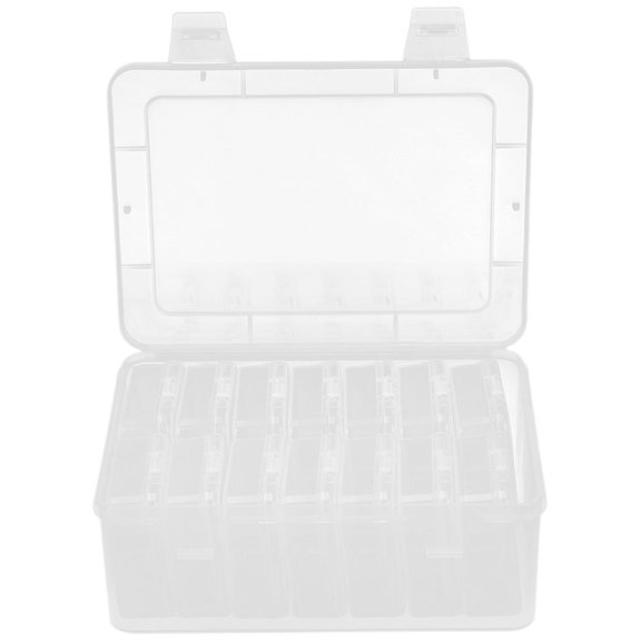 Worgeous White Fabric Ear Back Storage Case Organizer Boxes with Lids for Jewelry and Small Accessories