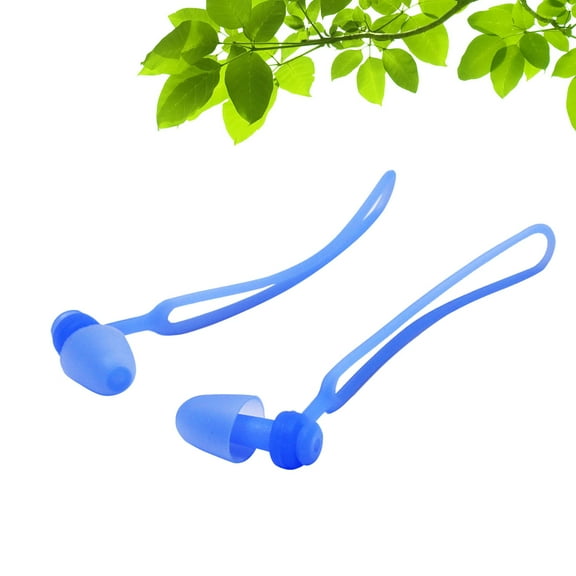 Worgeous Earplugs with Rope Swimmers Kids Underwater Waterproof Men and Women Blue
