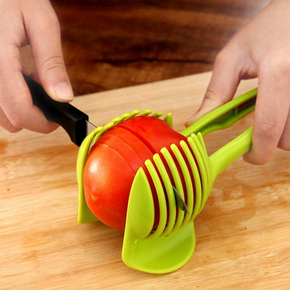 Worgeous Effective Tomato Slicer with Stainless Steel Spring for Kitchen Use ABS Material Assorted Color