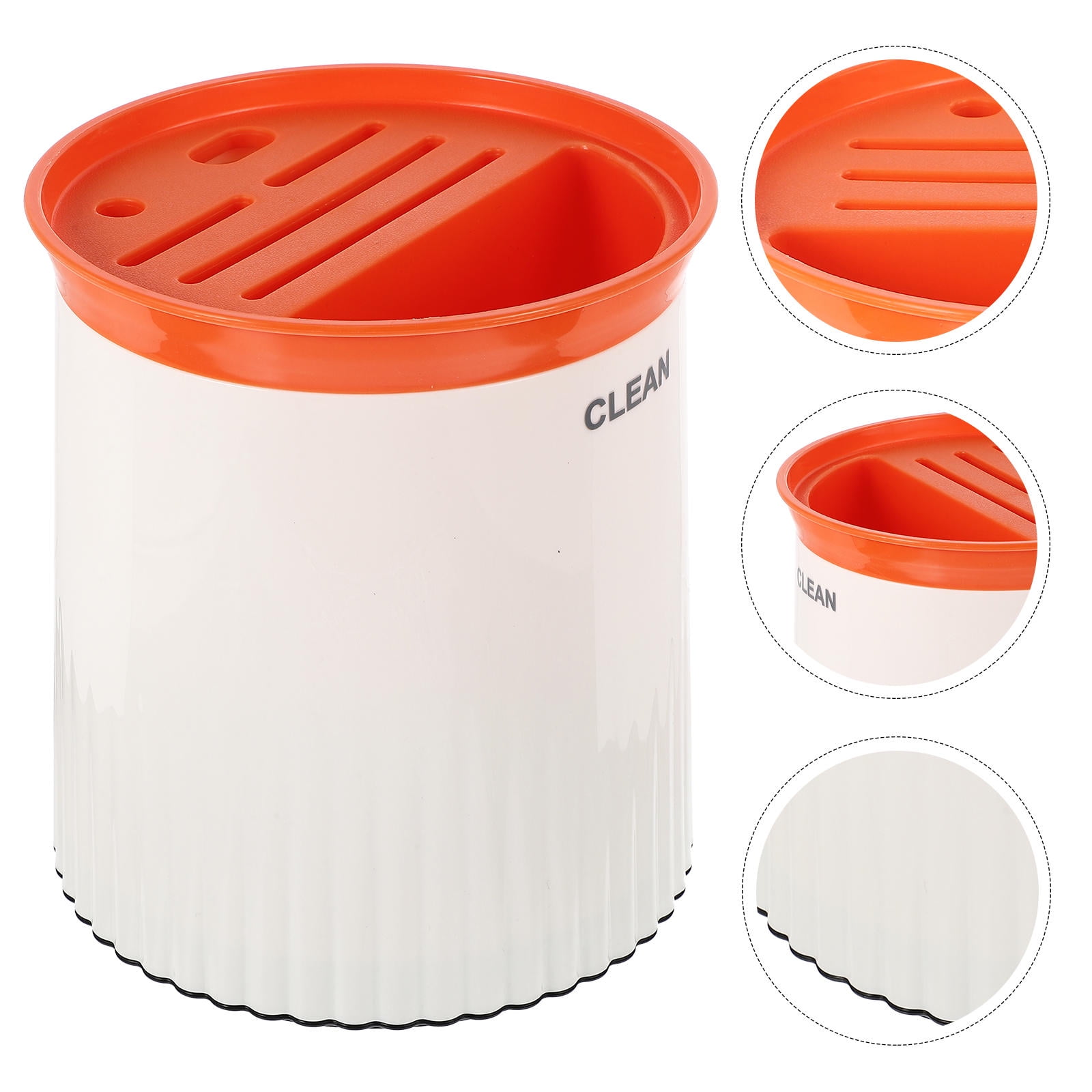 COSMOBETTY Utensils Holder White For Kitchen Counter 1Pack 8.53X7.27X7.27in