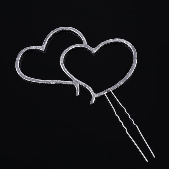 Worgeous Elegant Silver Rhinestone Cake Topper with Heart Design for Wedding Anniversary Parties 6 Inches