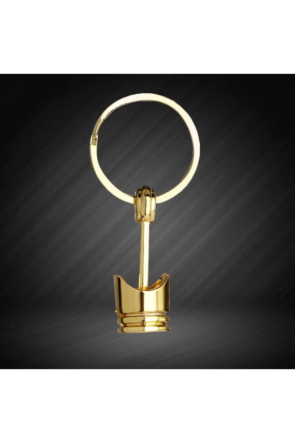 Worgeous Engine Piston Keyring Keychain Metal Cool Car Keyring Purse Bag Pendant Decoration Creative Gift Party Favor (Golden)