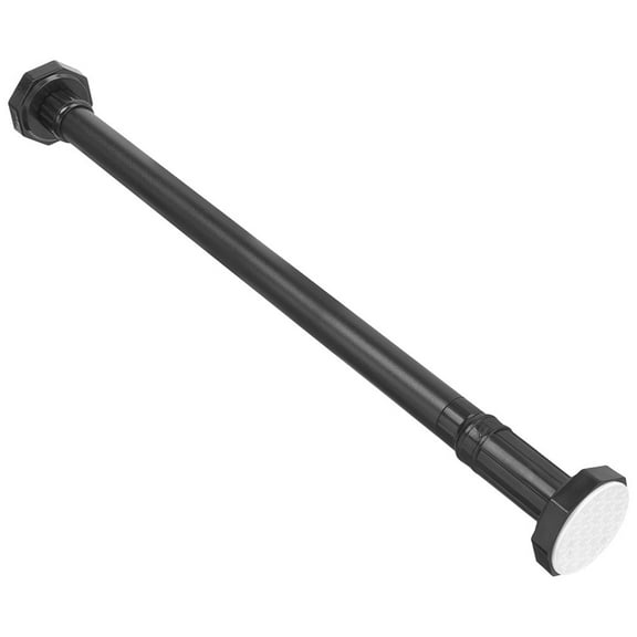 Worgeous Extendable Tension Curtain Rod Rods Adjustable Spring Black