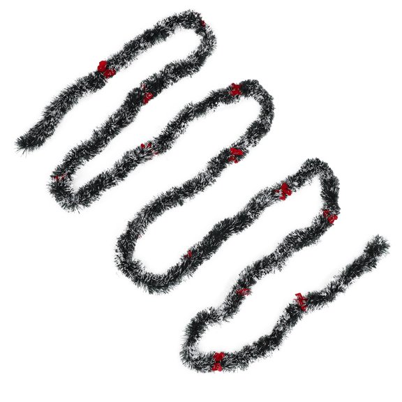 WHAMVOX Dark Green Christmas Garland for Decor Made from PC and Iron Wire Sufficiently Long and Bright Colored 7.87 Feet