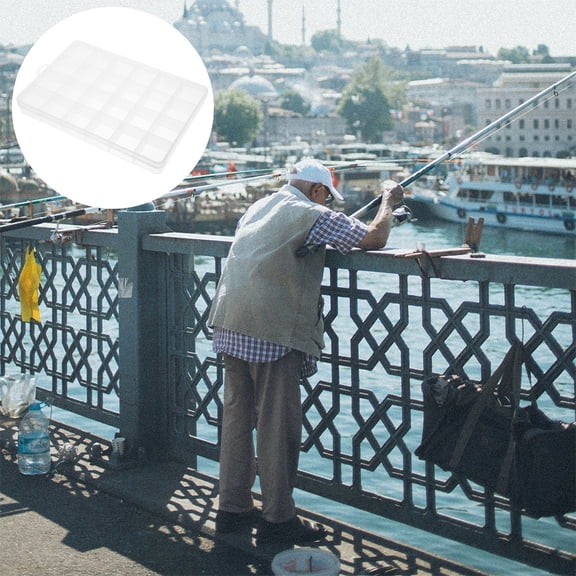 Worgeous Fishing Lure Organizer Plastic Storage Case 2Pcs Simple Design For Small Parts And 7.47X5.11X0.79in