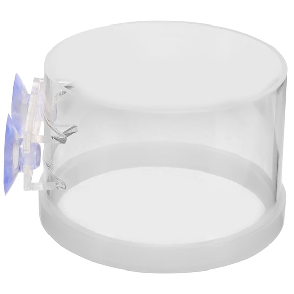 Portable Fish Feeder Ring with Suction Cup for Aquarium Made of Acrylic Transparent 3 5 Inch