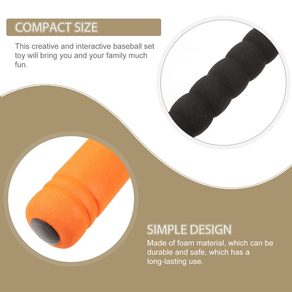 Worgeous Foam Baseball Bat Set for Teens - Safe Backyard Play and Skills Training, Bright Orange, 1 Set Included