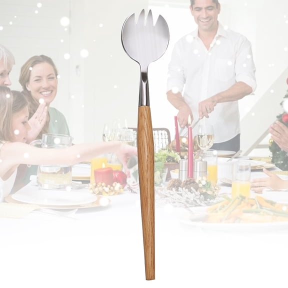 COSMOBETTY Timber Salad Fork Light Brown Restaurant Use 1Set