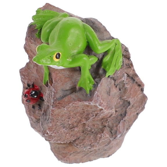 Worgeous Garden Frog Statue Resin Animal Figurine Garden Frog Decor Frog Craft Yard Frog Decor