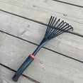 thumbnail image 1 of Raindrops Leaf Rake Heavy Duty Black 1Set Professional Gardening Tool, 1 of 8