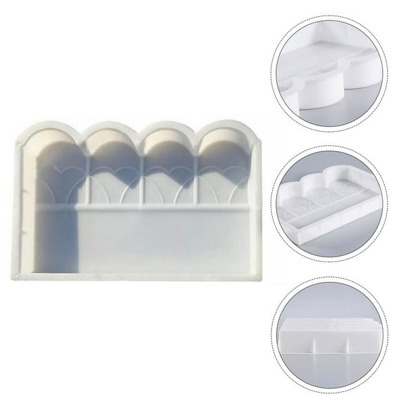 Worgeous Garden Lawn Fence Mold Cement Brick Make Tool Rectangular Shape Innovative Structure 1Set 15.7X9.8X2In