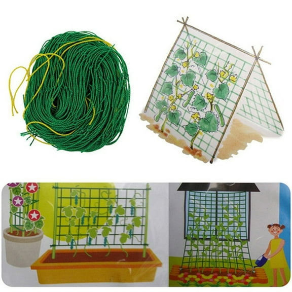 RENACLIPY Green Nylon Climbing Net for Garden Vines, Flowers, Plants Support and Outdoor Plant Trellis