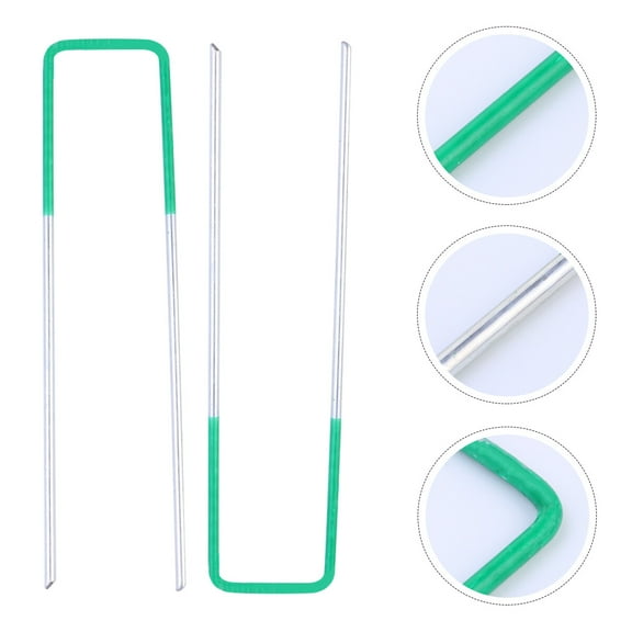 Worgeous Garden Stakes Set of 60pcs Durable Steel Pegs for Lawn Use Easily Reusable .5 inch