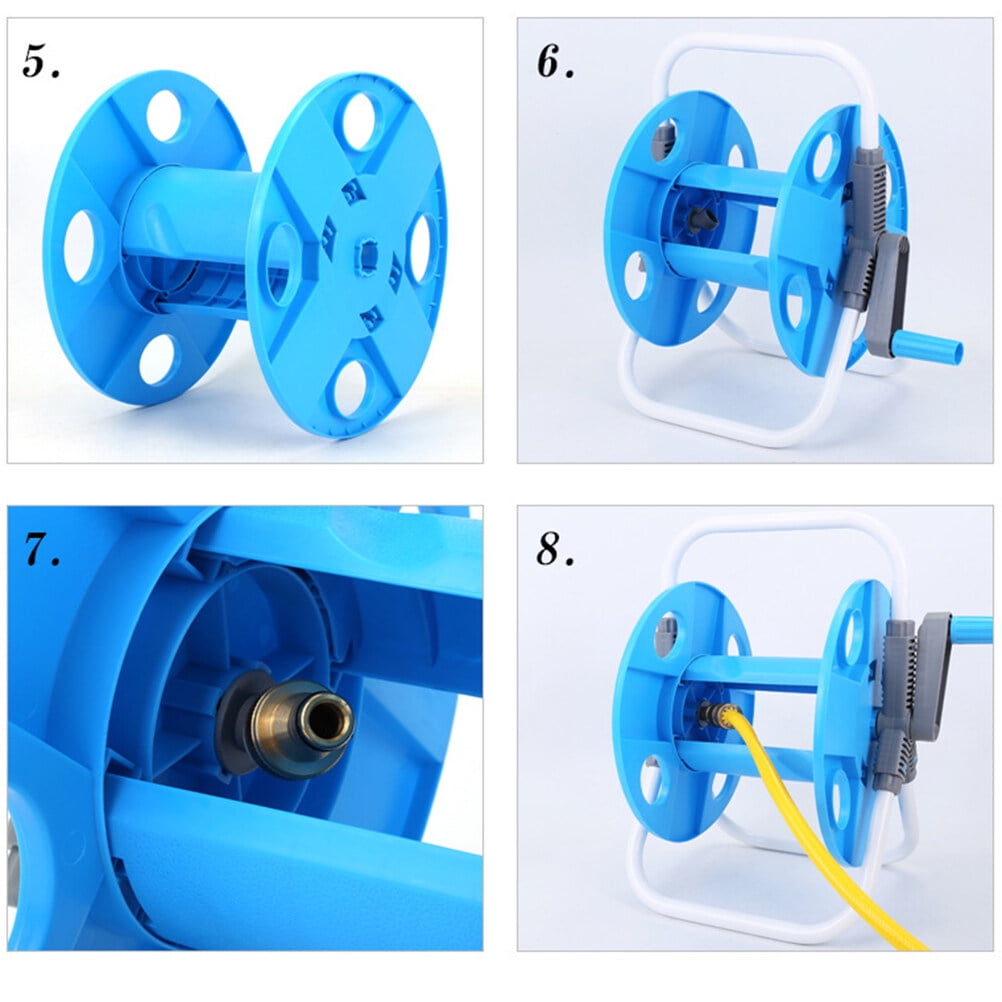 Worgeous Garden and Reels Retractable Hose Water Pipe Storage Rack Blue ...