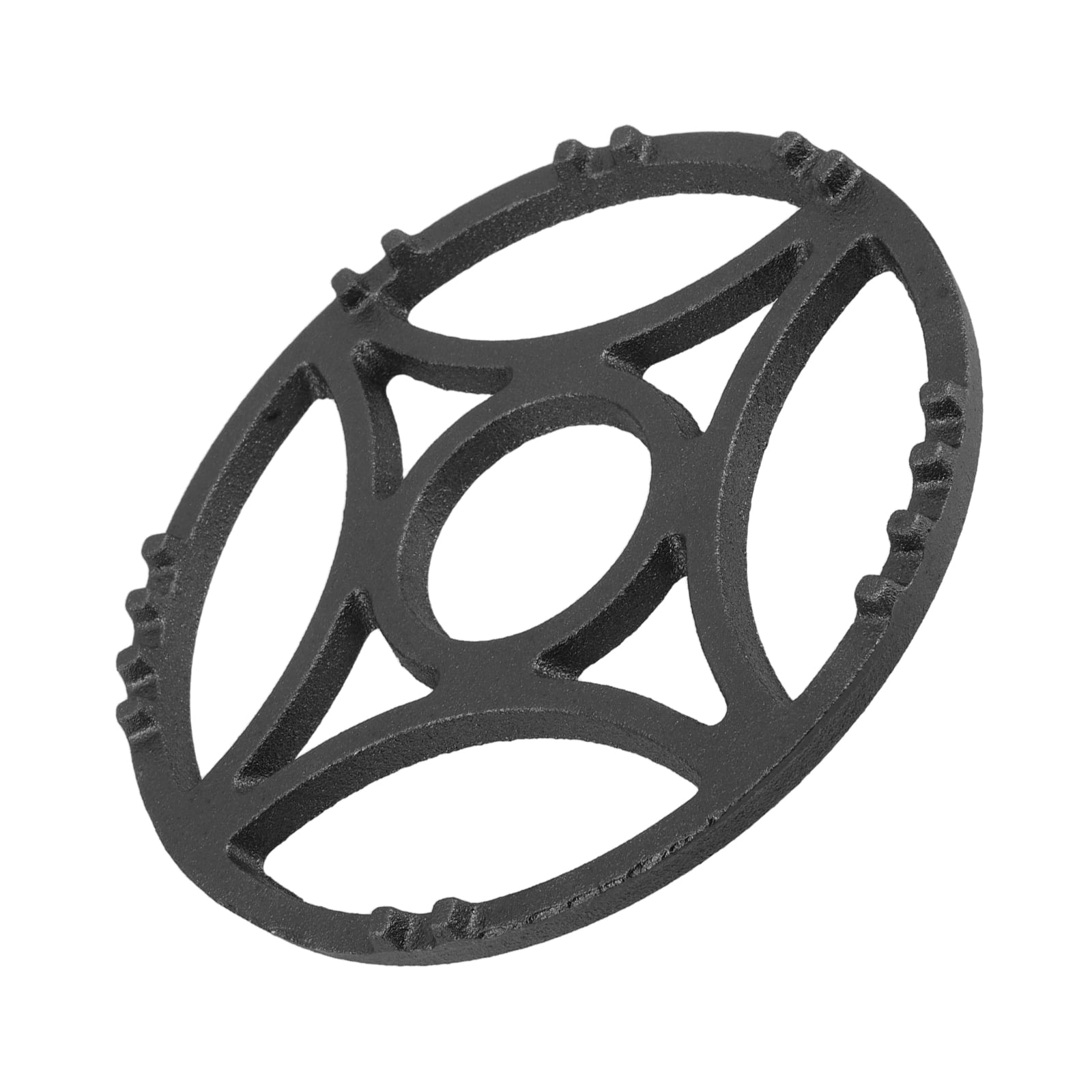 Worgeous Gas Stove Wok Ring Nonslip Burner Grate Cast Iron Flat Pot Rack for Small Cookware Espresso Pots, Milk Boilers, and Butter Warmers 17.5cm