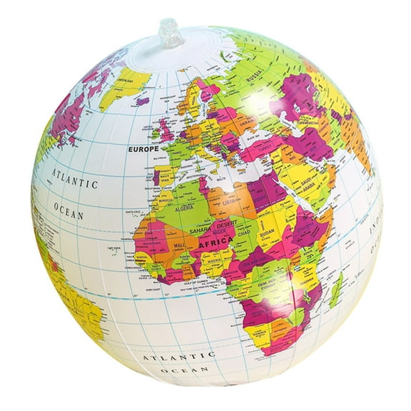 Worgeous Giant Inflatable Globe For Kids And Adults Pvc Beach For Swimming Pool And Party Decorations Educational World Map For Geography Teaching
