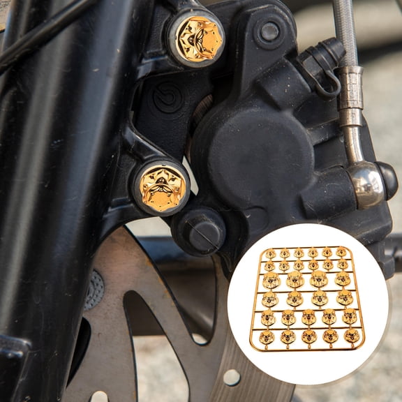 FUTUREORYY Universal Fit Bolt Caps Golden ABS 1 Set