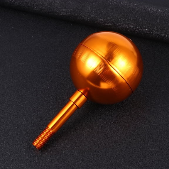 Worgeous Golden Anodized Aluminum Alloy Flagpole Ball Replacement Ornament for Standard Flagpoles 3 Inches