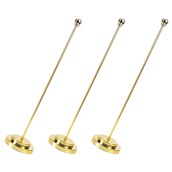 RENACLIPY Office Flag Holder Outdoor Events Iron Flagpole Bracket 3pcs