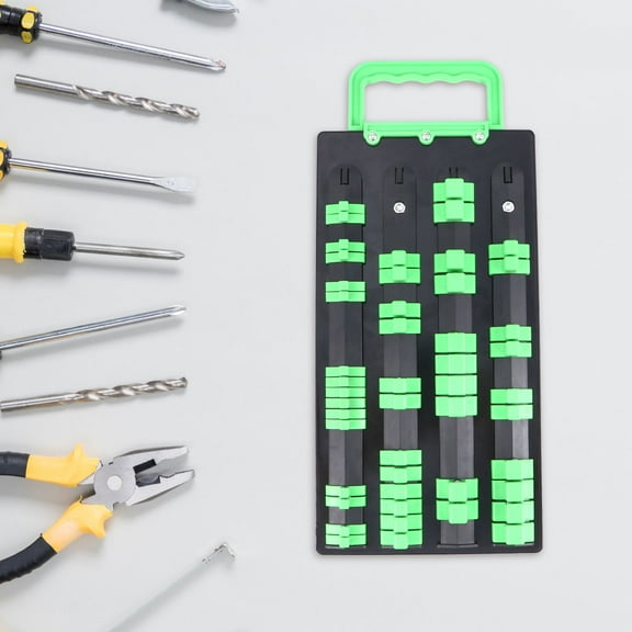 Worgeous Green Multifunctional Socket Wrenches Holder Storage Container for Toolbox Use 48 Piece Set