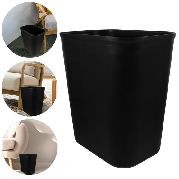 Worgeous Grey Plastic Trash Can for Home Use and Smooth Sided for Small Spaces 14L