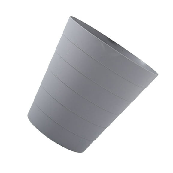 Worgeous Grey Plastic Trash Can without Lid Perfect for Home Use Creative Design and Reusable 1pc