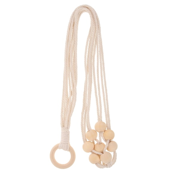 RENACLIPY Beige Cotton Macrame Plant Hanger Woven for Indoor Outdoor Home Decor with Boho Style Design