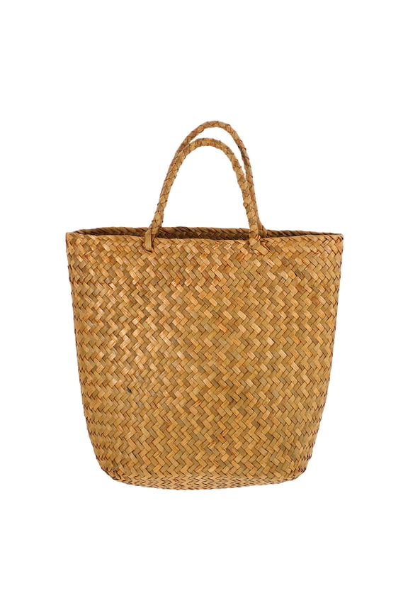 Worgeous Woven Basket Handwoven Tote Bag For Summer Boho Woven Handbag With Handle Hand Woven Basket Bag Summer Bag Women Beach Tote Bags
